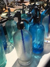 Beautiful colours of these old syphons in the Brocante at L'Isle sur la Sorgue