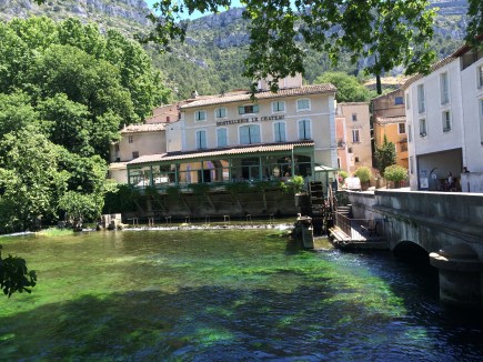 Overlooking the River Sorgue in the ventre of Fontaine De Vaucluse