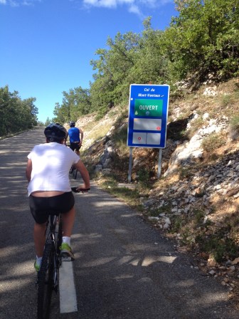 Starting to head up Ventoux - Summer 2014