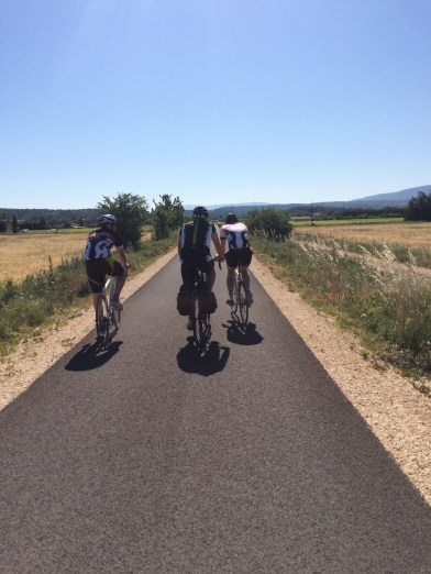 The perfect end to our proposed cycle - the Veloroute du Calavon, Vaucluse, Provence